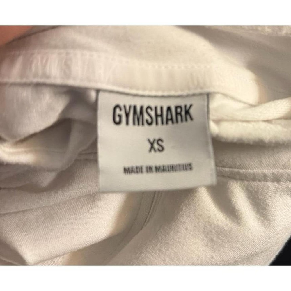 Gymshark XS White Crop Quarter Zip Pullover Long Sleeve Top - Picture 3 of 3